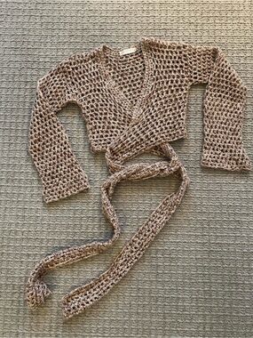 Ancient Spirit Open-Knit Wrap Sweater